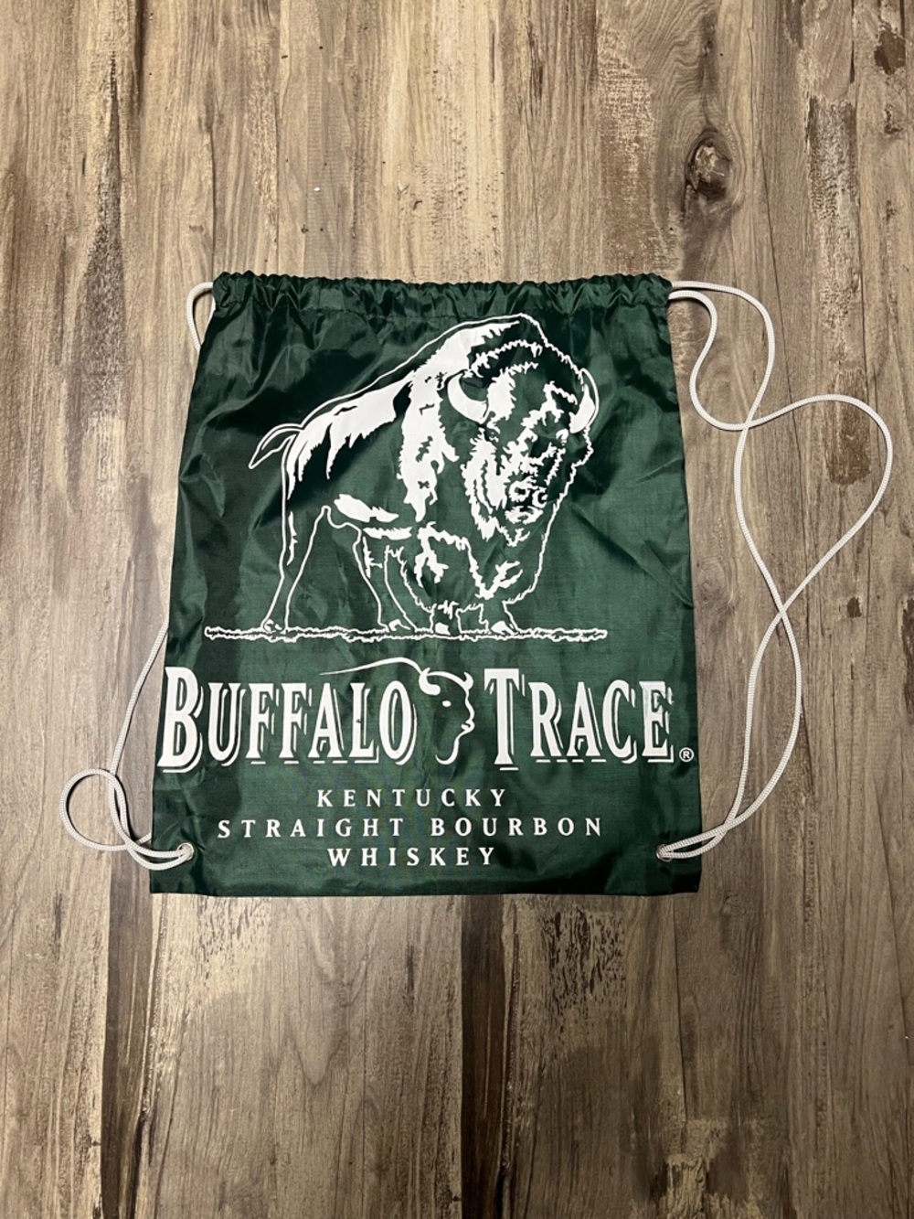 Buffalo Trace Green Drawstring Tote Backpack